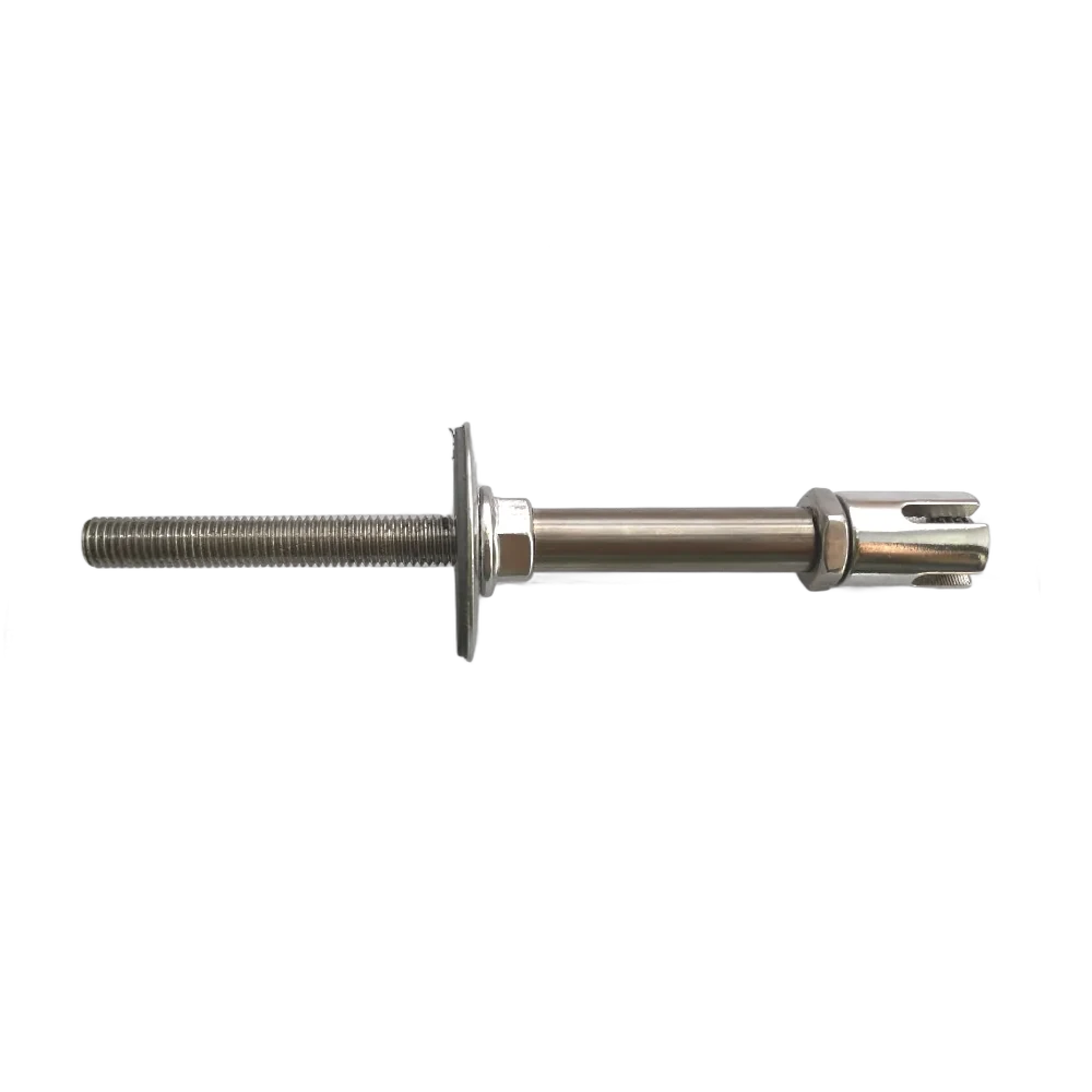 seilhalter m10 mit metrischem gewinde und schaft, kreuzklemme